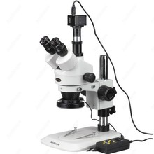 Zoom Stereo Microscope--AmScope Supplies 3.5X-90X Zoom Stereo Microscope with USB Camera + 144-LED 4-Zone Light 2024 - buy cheap