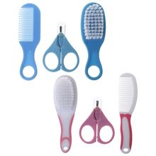 1 Set Baby Grooming Brush Comb Scissors Professional Newborn Kids Nursing Care Nail Cutter Clippers Safe Portable Hair Head 2024 - buy cheap