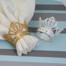 10pcs/lot Crown shape European napkin ring hotel tableware creative Christmas wedding mouth cloth ring napkin buckle soft 2024 - buy cheap