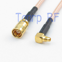 8in MMCX male plug right angle  to SMB female jack RF adapter connector 20CM Pigtail coaxial jumper cable RG316 extension cord 2024 - buy cheap