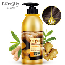 BIOAQUA 400ML Natural Ginger Shampoo Without Silicone Oil Deep Cleaning Dandruff Nourishing Oil-Control Itching Health Hair Care 2024 - buy cheap