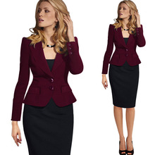 2019 spring and autumn women's slim small suit office business single-breasted women's small suit tops 2024 - buy cheap