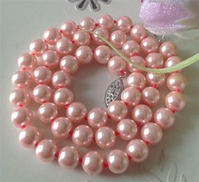 New 8mm Pink South Sea Shell Pearl Necklace Pearl Hand Made Jewelry Rope Chain Pearl Beads Natural Stone 18inch (Minimum Order1) 2024 - buy cheap