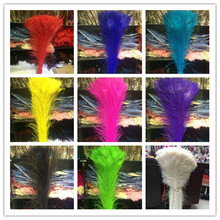 New! Free shipping wholesale 100 pcs / lot high-quality peacock feathers, 75-80cm / 30-32 "DIY jewelry decoration 2024 - buy cheap