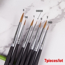 7pieces /lot 00000#~3# Pointed Painting Brush Outline Pen Combo for Gundam Model Building Military Model DIY XXT725 2024 - buy cheap