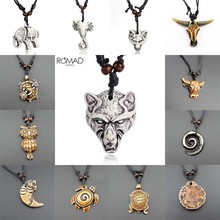 Ethnic Fashion Brave Men Handmade Animal Wolf Totem Amulet Pendant Necklace Art for Women Men Punk Jewelry Pendant Necklace 2024 - buy cheap