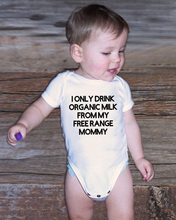 Yo sólo bebo leche orgánica de mi rango libre mamá Verano Divertido bebé Body para bebé chica mono ropa 2024 - compra barato