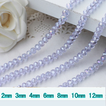 5040 AAA Top Violet AB Color Loose Crystal Glass Rondelle beads.2mm 3mm 4mm,6mm,8mm 10mm,12mm Free Shipping! 2023 - buy cheap
