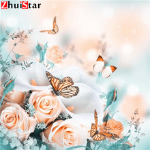 Full square 5D DIY diamond embroidery flower butterfly diamond painting mosaic cross stitch rhinestone home decoration wall ZWQ 2024 - buy cheap