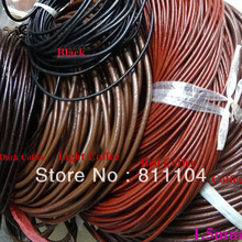 New 1.5mm Round Genuine Real Leather Necklace Bracelet Ropes Cords Strings DIY Braided Key Rings Bracelet Strap Making Wholesale 2024 - buy cheap