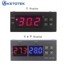 KT1210W STC-3018 Digital Thermoregulator Temperature Controller Thermostat with NTC Sensor Heating and Cooling Control 2024 - купить недорого