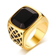 Punk Men's Male Jewelry Gold Black 316L  Stainless Steel Cool Biker Finger Rings Size 8/9/10/11/12 High Quality Christmas Gift 2024 - buy cheap