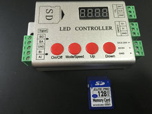 Новый программируемый светодиодный полноцветный цифровой контроллер SD-карты 5-24 В TM1809 WS2811 ws2801 LPD8806 WS2812 DMX Светодиодная лента 2024 - купить недорого