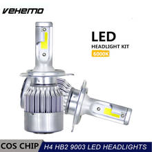 Vehemo 1PC 6000K 6000LM  H4 HB2 9003 Led Headlight 36W  Led Bulbs H16 Super Bright COB Auto Light 2024 - buy cheap