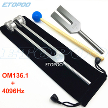 2pcs/set Health care Aluminum alloy OM136.1 chakra tuning fork and 4096Hz crystal tuning fork 2024 - buy cheap