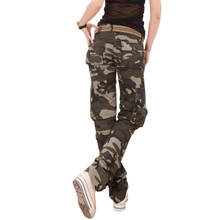 Casual Women Camouflage Pants Tactical Camo Cargo Pants Women Military Fashion Loose Baggy Pants Multi-Pocket Long Trousers 2024 - buy cheap