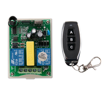 Ac 220 v rf 2ch controle remoto sem fio 1 * receptor + 1 * transmissor tubular porta da garagem do motor tela de projeção 3 botão