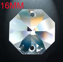 150pcs/lot 16mm faceted flower cuts crystal octagon beads in 2 holes wedding garland strand beads free shipping 2024 - buy cheap