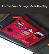 New Car Sun Visor Storage Bag Card Organiser Receive Bags Box Multi-Use Tools Organizer For Mobile Phone Sunshade Storage Bags 2024 - buy cheap