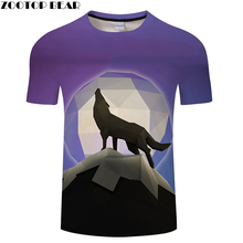 Geometry Wolf 3D t shirt Men tshirts Summer T-Shirt Casual Tops Short Sleeve Male Tees Print 2018 Geometry Drop Ship ZOOTOP BEAR 2024 - buy cheap