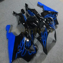 motorcycle Full fairing kits for ZX7R 1996 1997 1998 1999 2000 2001 2002 2003 motor fairing blue flames ABS Plastic Bodywork Set 2024 - buy cheap