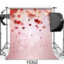 Fondo de fotografía de vinilo romántico con corazón para estudio fotográfico, telón de fondo impreso por ordenador para sesión fotográfica para boda 2024 - compra barato