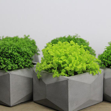 Molde de concreto quadrado para plantas, vaso de flores geométrico de silicone para suculentas 2024 - compre barato