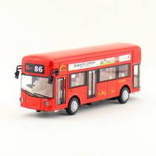 Diecast Metal Toy/Sound & Light Pull back Educational Car/Lundon City Sightseeing Bus/For children's gift or collection 2024 - buy cheap