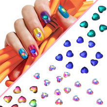 Strass brilhantes 3d para unhas, pedras coloridas de strass para arte em unhas, pedra de vidro de cristal, manicure com 10 peças 2024 - compre barato