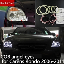 Alta Qualidade COB Led de Luz Branca Cob Led Angel Eyes o Halo Anel Livre de Erros para Kia Carens Rondo 2006- 2011 2024 - compre barato