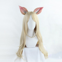 Disfraz de personaje del juego K/DA Ahri para mujer, peluca larga con orejas, KDA, cabello sintético resistente al calor, para fiesta y Cosplay 2024 - compra barato