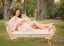 SLYXSH новое горячее материнское фото реквизит для беременных платье для фото Одежда для беременных длинное кружевное платье Одежда для беременных 2024 - купить недорого