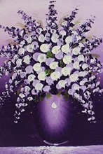 100% Handpainted Wall Art Oil Paintings on Canvas for Home Decor Modern Wall Pictures for Wall Decorations Purple Flowers 2024 - buy cheap