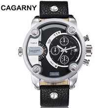 Relojes CAGARNY de lujo para hombre, relojes de cuarzo para hombre, reloj con pantalla de doble horario, relojes de pulsera deportivos de moda militar para hombre, reloj Masculino 2024 - compra barato