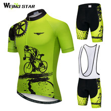 Weimostar 2021 Cycling Jersey Set Men Short Sleeve MTB Bike Clothing Ropa Ciclismo Team Downhill Bicycle Jersey Maillot Ciclismo 2024 - buy cheap