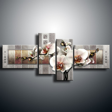Modern Wall oil butterfly orchid home decorative art painting paint on canvas FL4-201 2024 - buy cheap