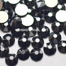 1440pcs the black/jet color Non Hotfix Flatback Rhinestones for Nails 3D Nail Art Decoration Glitter Crystal 2024 - buy cheap