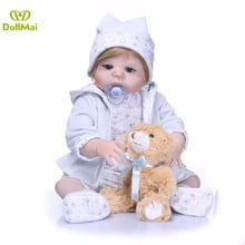 NPK 23" Full Body Silicone Reborn Baby boy reborn doll toy bathe Play House dolls baby model reborn bonecas kids gift doll toy 2024 - buy cheap