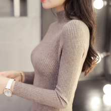 2021 Rushed Take The Female Upset Sweater Slim Long Sleeved Turtleneck Shirt Half New Winter Tight Dress 2024 - buy cheap