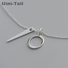 Uini-tail-collar de plata de ley 925 con forma de geométrica, sencillo y salvaje, moda coreana, móvil, joyería informal, GN861 2024 - compra barato