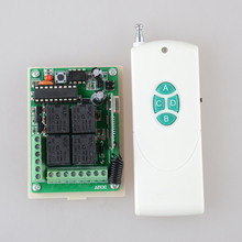 DC 12 V 10A 4 CH RF Transmissor Receptor Syatem Iluminação Interruptor de Controle Remoto Sem Fio 315 mhz 433 mhz Para Garagem de casa