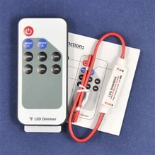 DHL 25pcs LED mini monochrome single street light controller with RF wireless module dimmer with remote wide voltage 5-24V