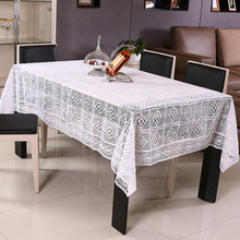 TUEDIO Hollow Crocheted Tablecloth Retro Wedding Banquet Tablecloths Decoration 100% Cotton White Table Cloth manteles para mesa 2024 - buy cheap