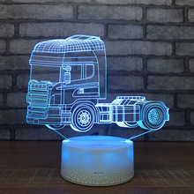 Lámpara de noche 3d creativa para espectáculos de coches, producto único, luz de noche Led Usb, novedad para niños 2024 - compra barato