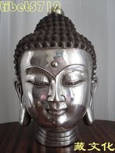 Decorated Collect from Tibetan Buddhist bronze SHAKYAMUNI buddha statue head 22 cm 2.5 KGwedding copper Decoration real Brass 2024 - buy cheap