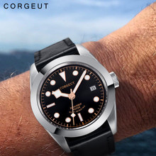Luxury Brand Corgeut Military Schwarz Bay Mechanical Watch Men Automatic Sport Design Clock Leather Mechanical Wrist Watches 2024 - buy cheap
