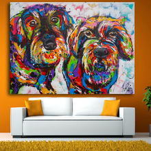 Cuadro de perro salchicha para decoración del hogar, póster impreso de lona para sala de estar, dormitorio 2024 - compra barato