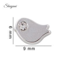 20Pcs F413 Plated Crystal Bird Charms Floating Locket Charms Fit Living Memory Glass Locket Necklaces Jewelry 2024 - buy cheap