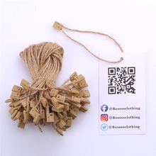 1000 pieces/lot jute hemp hang tag string in apparel 7 inches retro jute hang tag string cord for garment price tag label 2024 - buy cheap