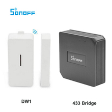 SONOFF-Módulo de Automatización Inalámbrica DW1 para puerta y ventana, 433Mhz, Sensor para alarma de seguridad inteligente para casa, Compatible con puente RF 2024 - compra barato
